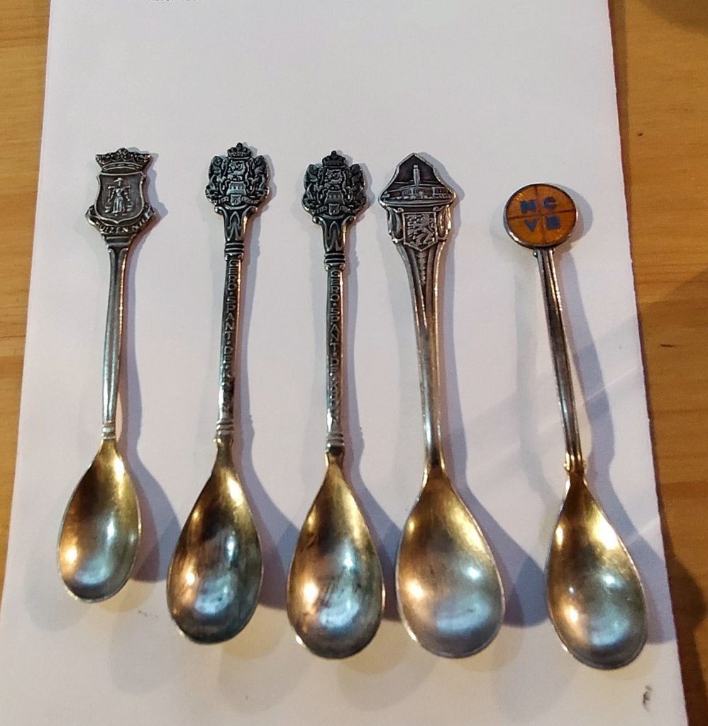 Vintage theelepeltjes, Ophalen of Verzenden