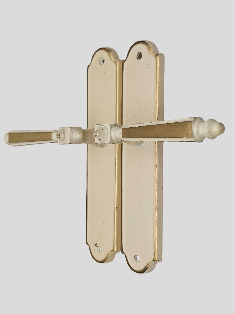 Setje vintage Crémekleurig Deurbeslag set nr.29, Antiek en Kunst, Ophalen of Verzenden