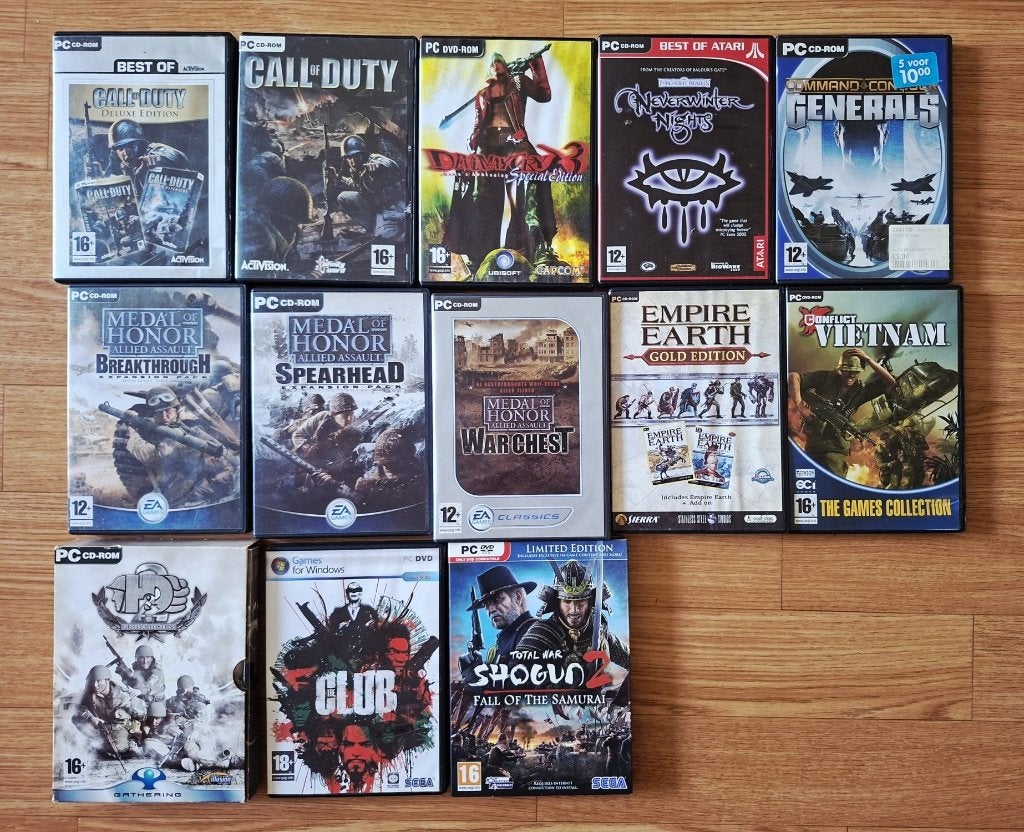 Pc games Retro Vintage 13 stuks, Spelcomputers en Games, Games | Pc, Avontuur en Actie, 1 speler, Ophalen of Verzenden, Zo goed als nieuw