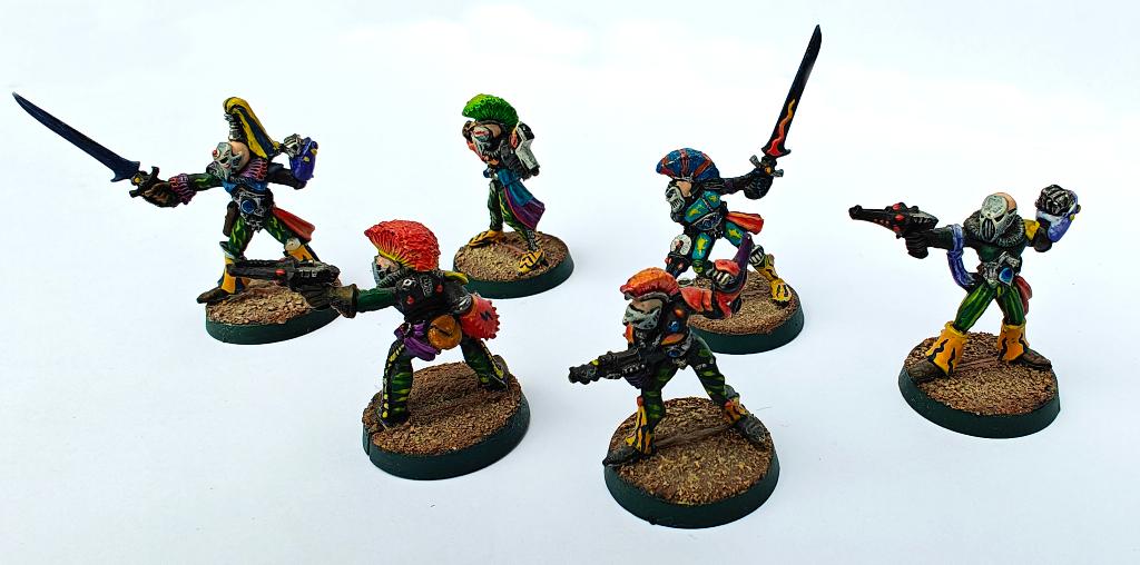 Warhammer 40K Harlequins 6x - Painted, Figuurtje(s), Ophalen of Verzenden, Geverfd, Warhammer 40000