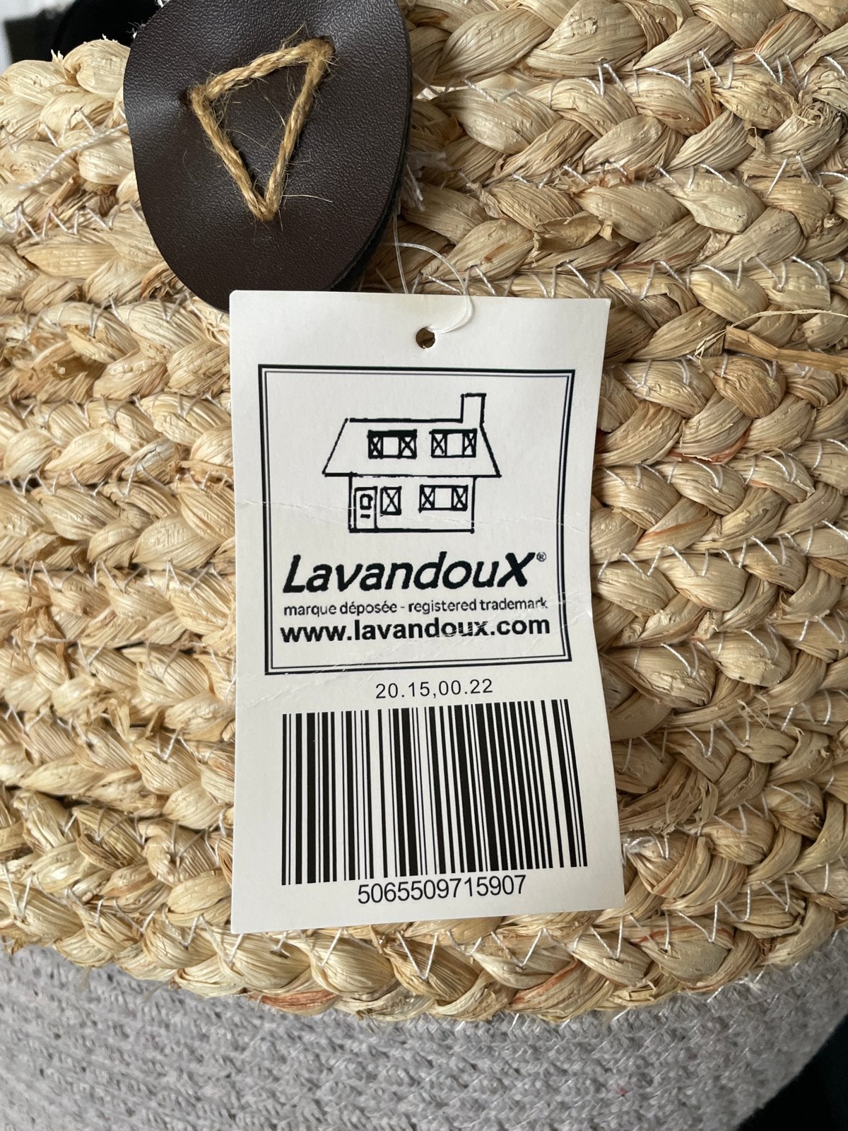 Lavandoux rieten mand met handvatten, Huis en Inrichting, Ophalen, Gevlochten, Mand, Rond