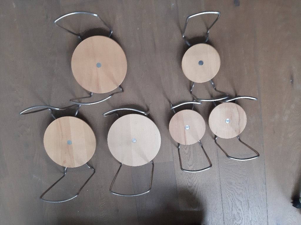 i6 Stuks Ikea bordenstandaards, Beige, Bordenrek, Hout, IKEA