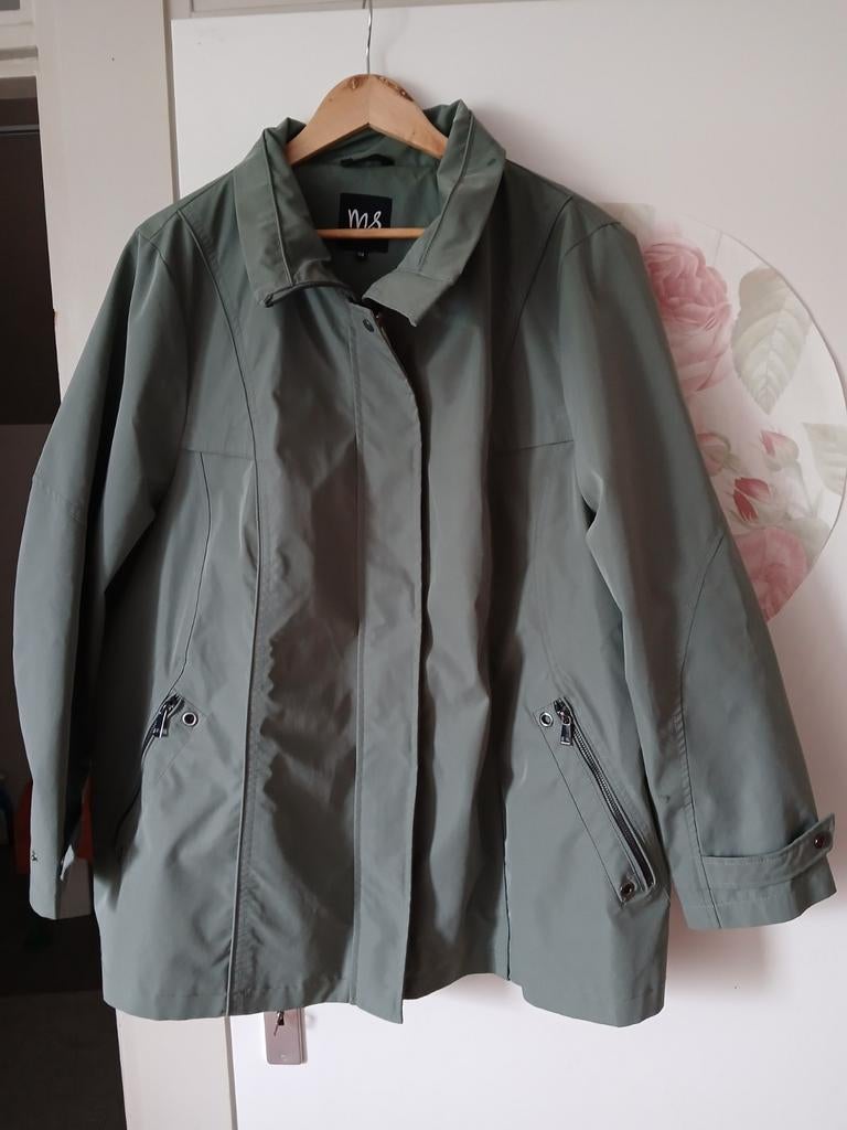groene jas van MS, maat 54 olijfgroen khaki 50 / 52, Kleding | Dames, Grote Maten, MS, Ophalen of Verzenden, Groen, Jas of Mantel