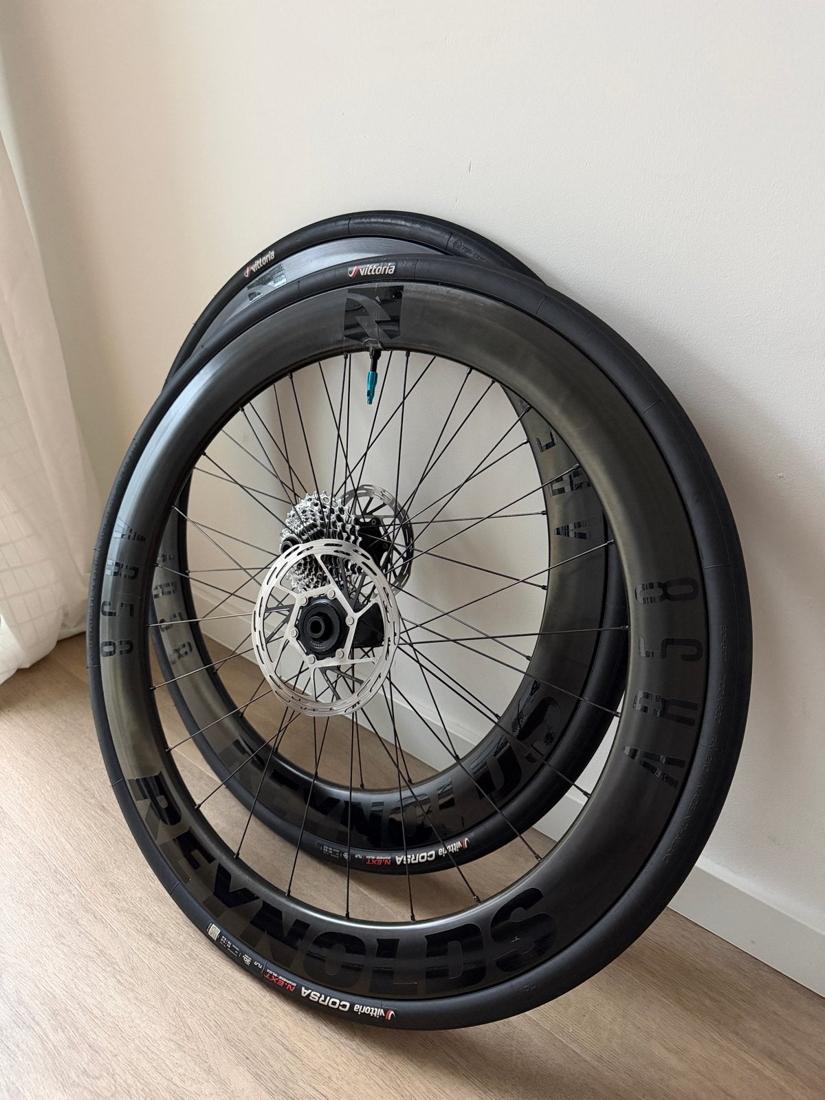 Reynolds AR 58/58 Disc Carbon Wielset with Vittoria Tyres, Fietsen en Brommers, Fietsonderdelen, Wiel, Ophalen of Verzenden, Zo goed als nieuw