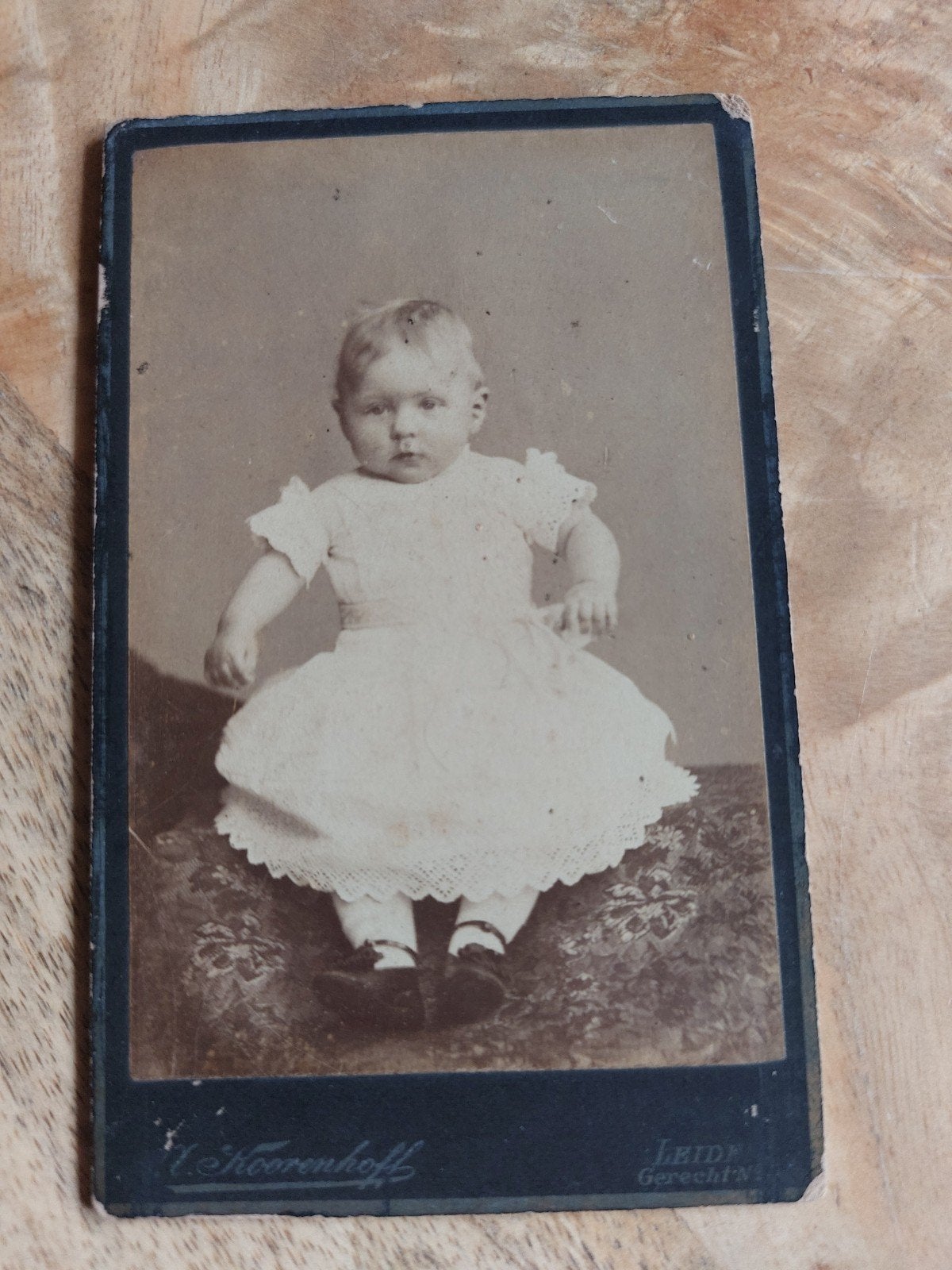Cdv A. Koorenhoff Leiden, ca. 1890, Gebruikt, Foto, Ophalen of Verzenden, Voor 1940