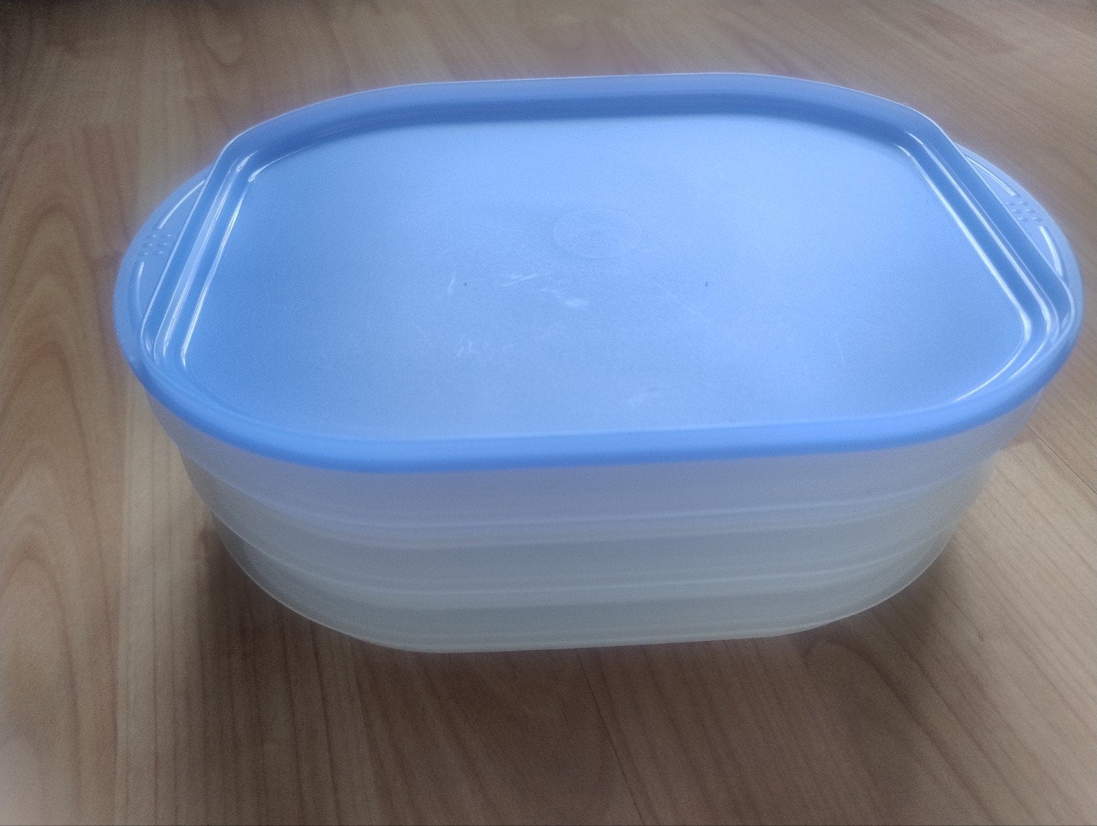 Tupperware Vleeswaren Bewaarbox - 3-delig, Ophalen of Verzenden, Gebruikt, Wit, Bus of Trommel