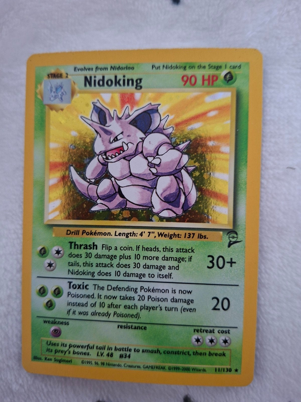 Nidoking pokemon kaart, Ophalen, Zo goed als nieuw