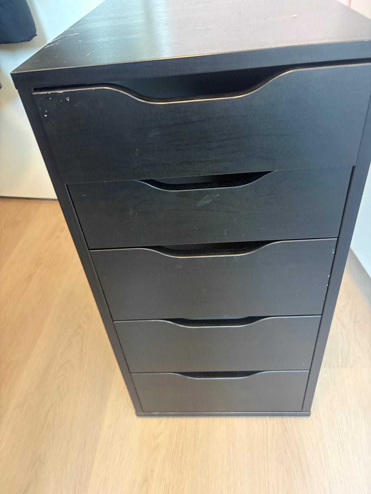 Opknapper IKEA Alex ladeblok met 5 laden, zwartbruin, Ophalen, Minder dan 50 cm, Gebruikt, 5 laden of meer
