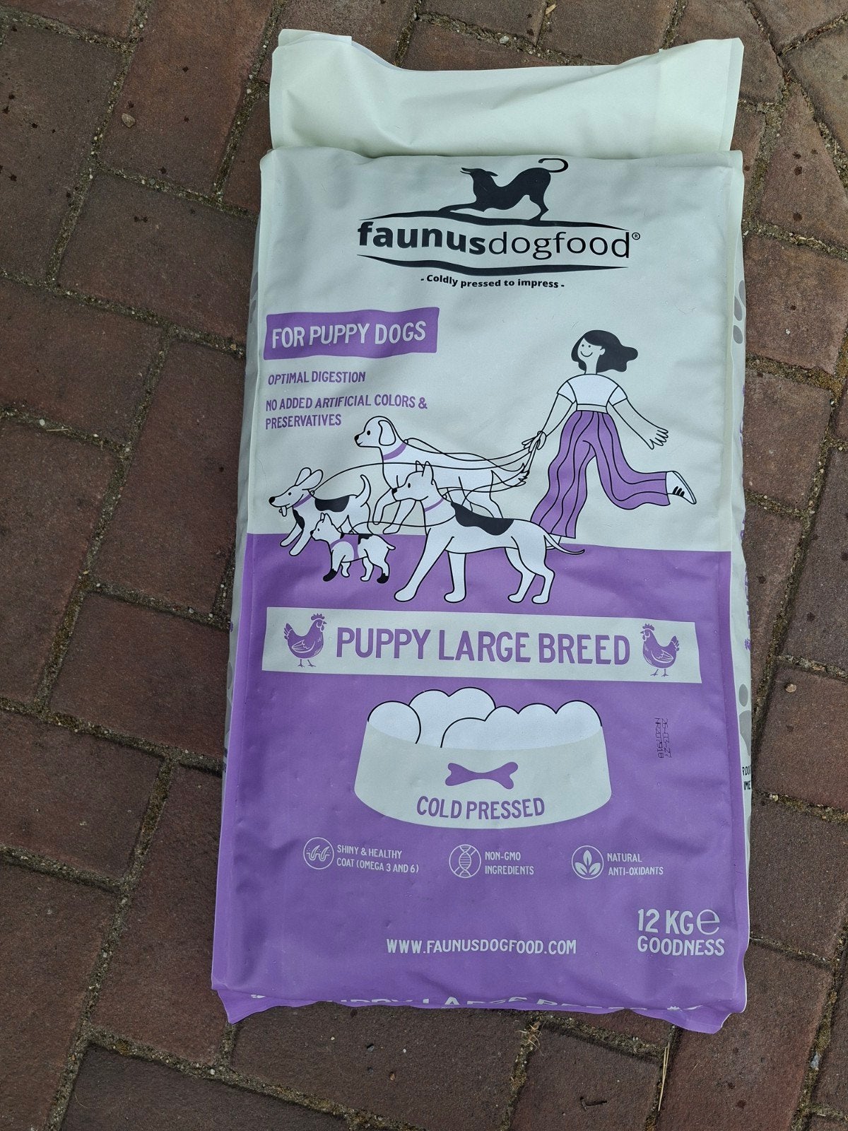 Faunus dogfood. hondenbrokken. puppy! largebreed., Dieren en Toebehoren, Dierenvoeding, Ophalen, Hond