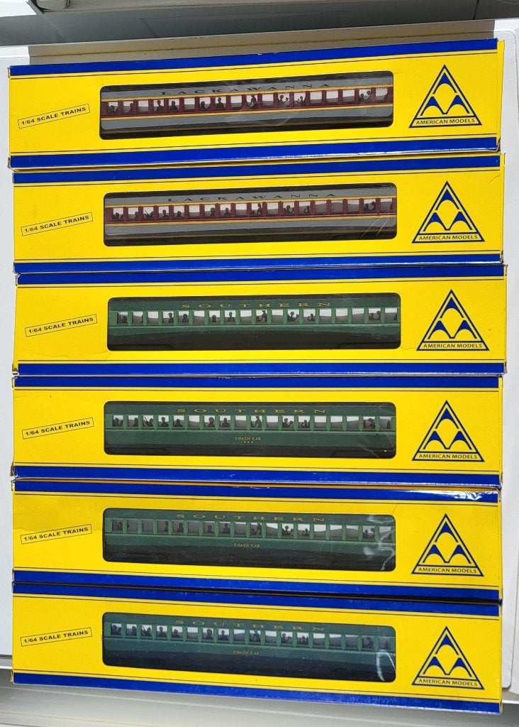 6 American Models spoor S rijtuigen, Overige merken, Gelijkstroom, Ophalen of Verzenden, Nieuw
