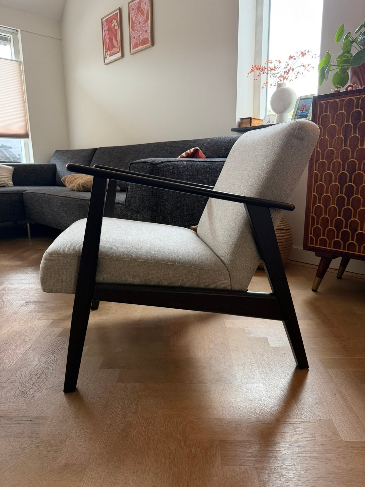 EKENÄSET Fauteuil, Kilanda lichtbeige, Ophalen, Zo goed als nieuw, 75 tot 100 cm, 50 tot 75 cm
