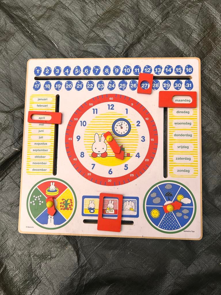 Houten leerklok en gehoorbeschermers voor kinderen, Kinderen en Baby's, Speelgoed | Educatief en Creatief, Ophalen of Verzenden