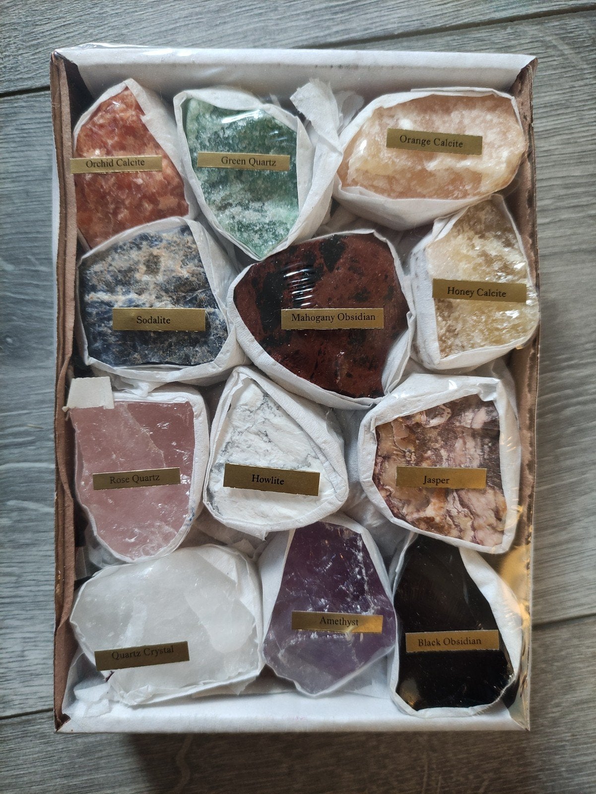 Collectie verschillende edelstenen sealed in doos, Verzamelen, Ophalen of Verzenden