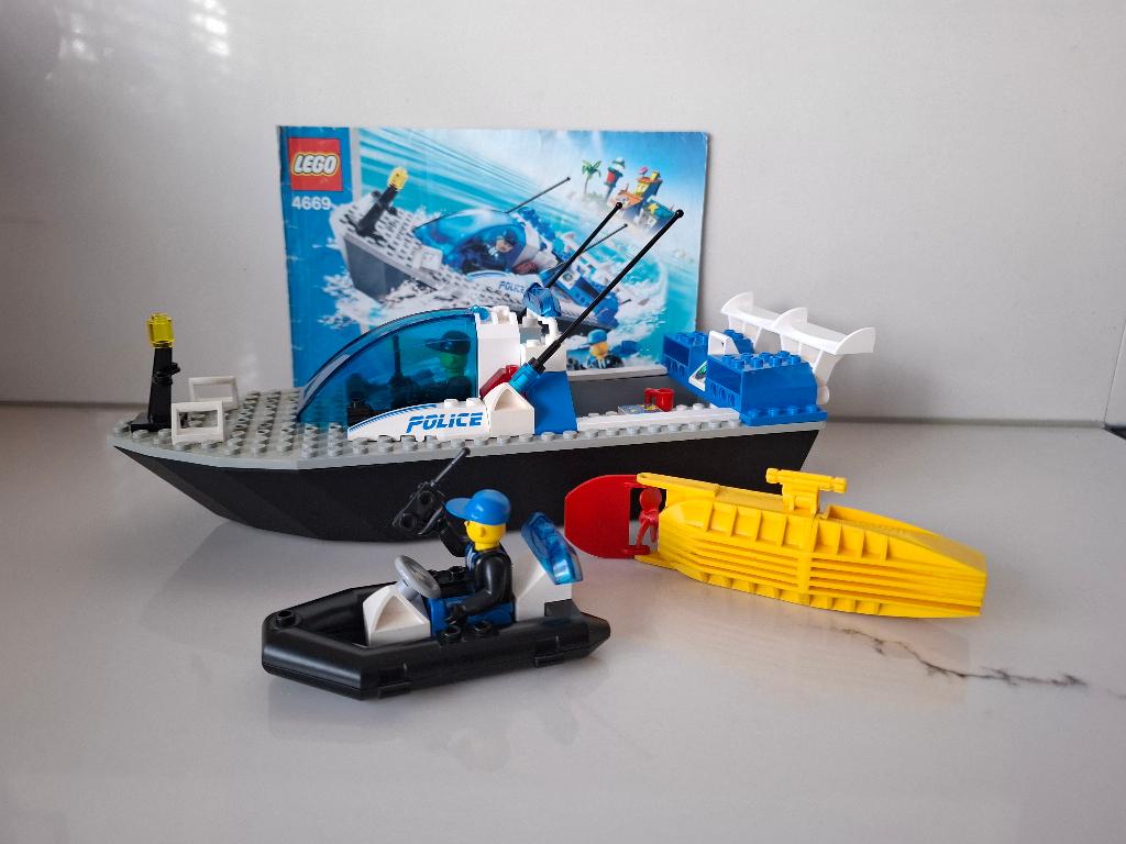 Lego 4669 junior City – Turbo politieboot, Ophalen of Verzenden, Zo goed als nieuw, Complete set, Lego