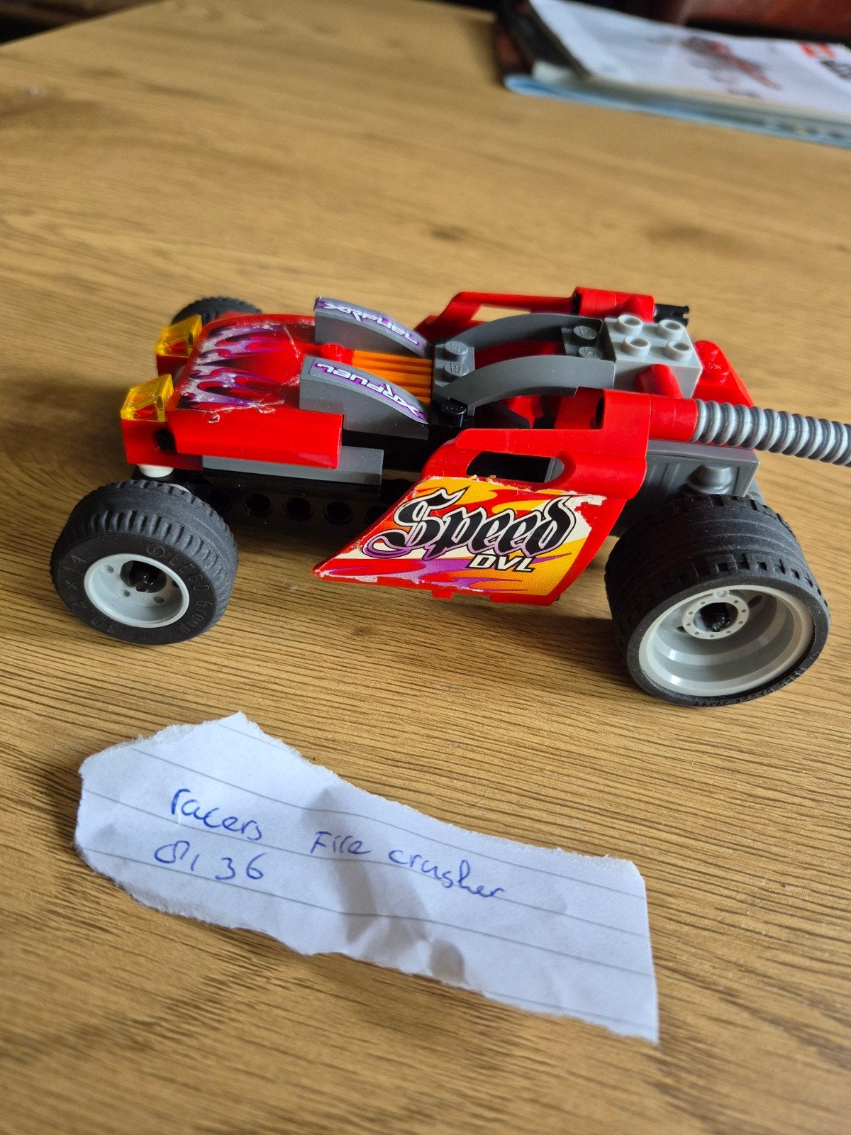 Lego Racers 8136 Fire Crusher - bijna compleet, Ophalen of Verzenden, Gebruikt, Complete set, Lego