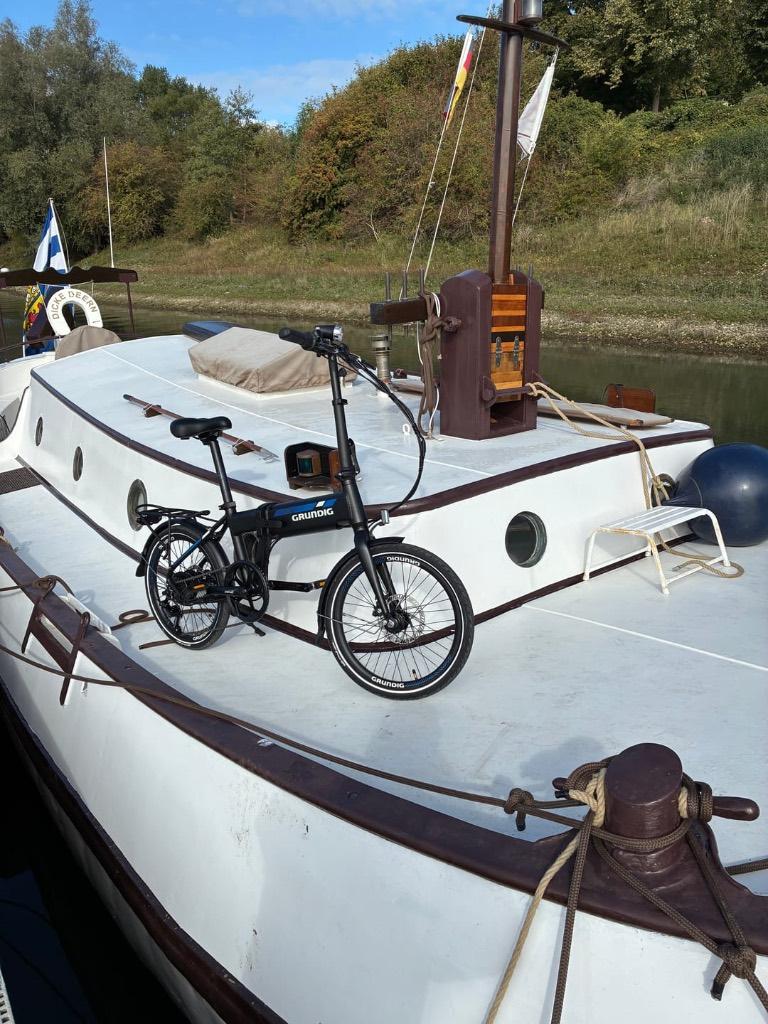 Vouwfiets Grundige e-bike, Fietsen en Brommers, Fietsen | Vouwfietsen, Versnellingen, Nieuw, Totaal opvouwbaar, Schijfrem