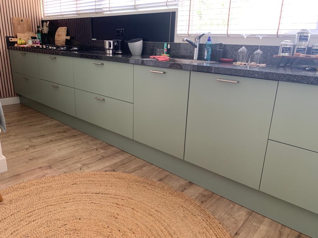Flexa Keukenkast lak in moderne groen tint, Ophalen of Verzenden, Nieuw, Lak