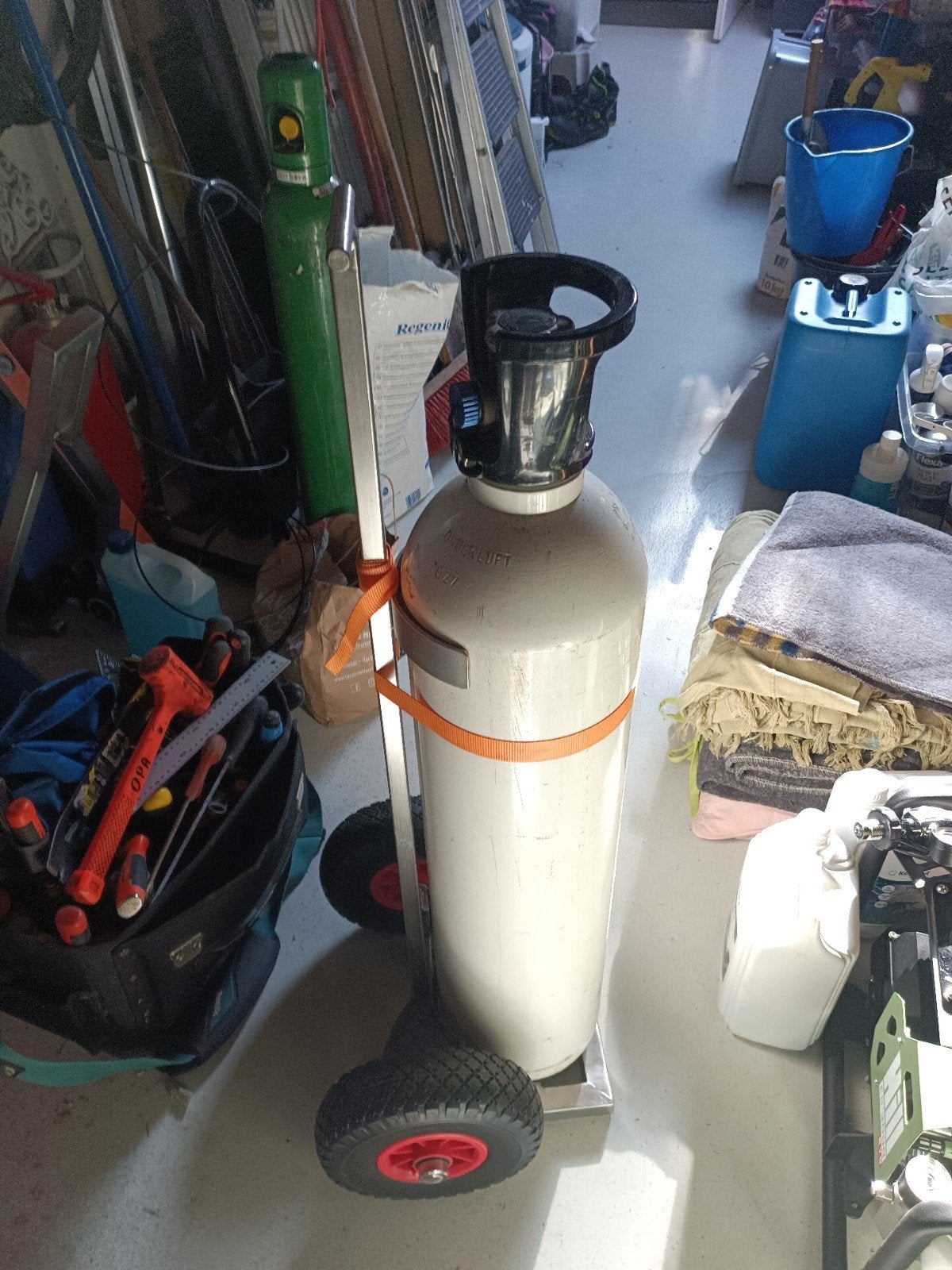 300 bar 20L Industriële fles plus vul adapter, Ophalen of Verzenden
