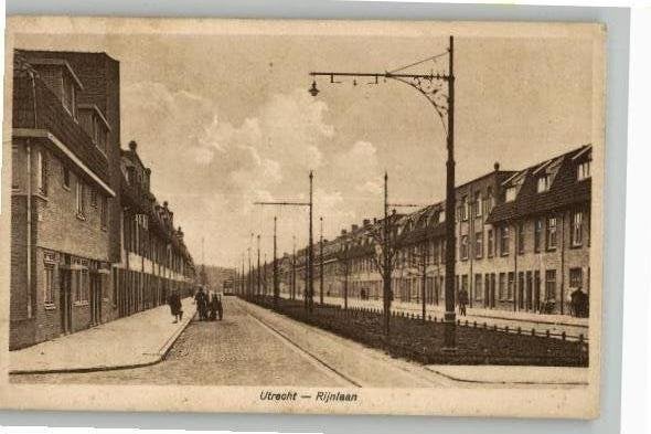 Utrecht Rijnlaan tram hondekar st1929 Nr 8 VanRossem zieinfo, Verzenden, Voor 1920, Gelopen, Utrecht