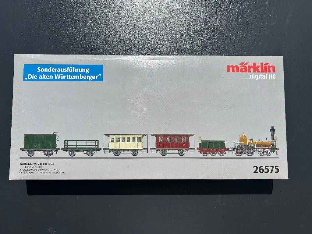 Marklin H0 26575 Die alten Wurttemberger Zug 1859 K.W.St.E., Wisselstroom, Treinset, Ophalen of Verzenden, Zo goed als nieuw
