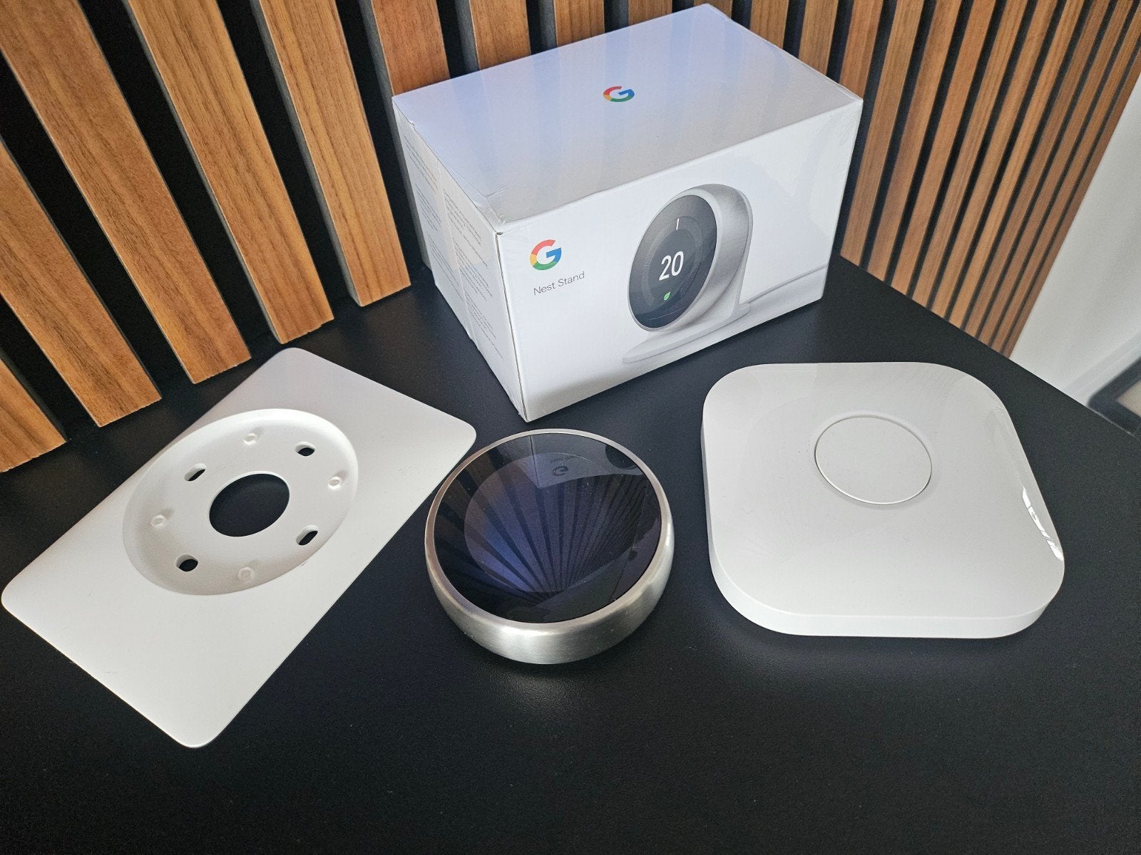 Google Nest Thermostaat 3e Gen RVS met Nest Stand, Ophalen of Verzenden, Slimme thermostaat, Zo goed als nieuw