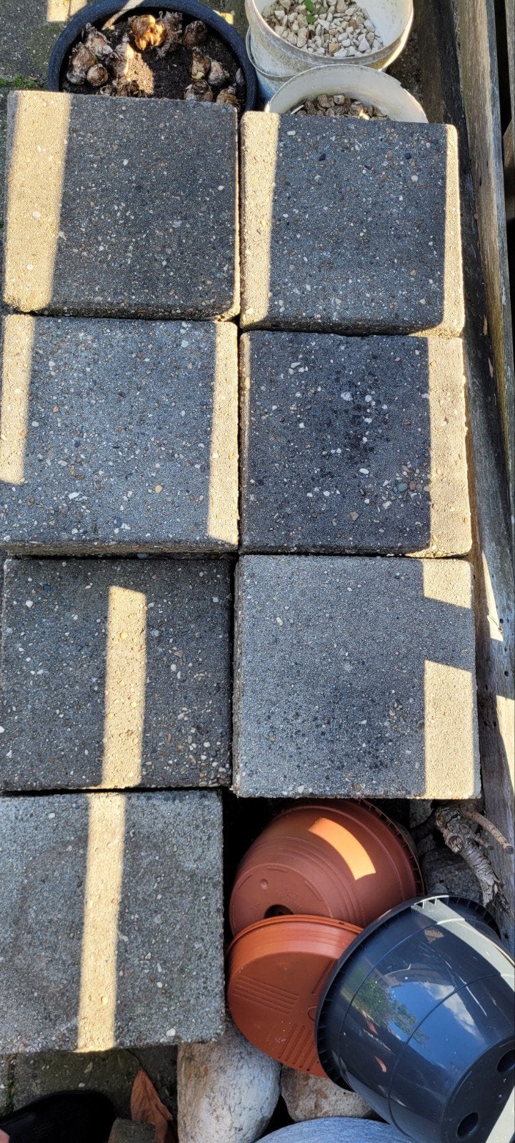 grijze stoeptegels 30x30. ca 100 stuks, Ophalen, Gebruikt, Overige materialen