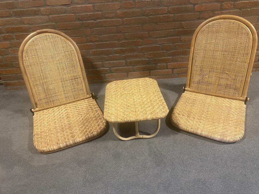 Luxe Rotan strandstoelen, Ophalen, Zo goed als nieuw, Campingstoel