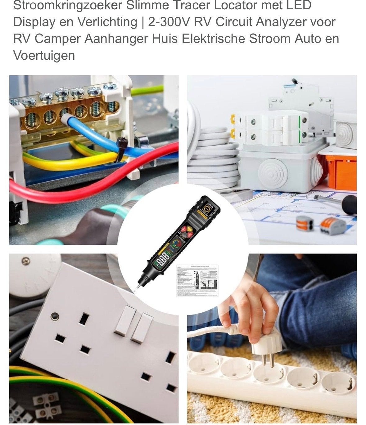 Stroomkringzoeker Slimme Tracer Locator met LED Display, Ophalen of Verzenden, Nieuw, Elektriciteit