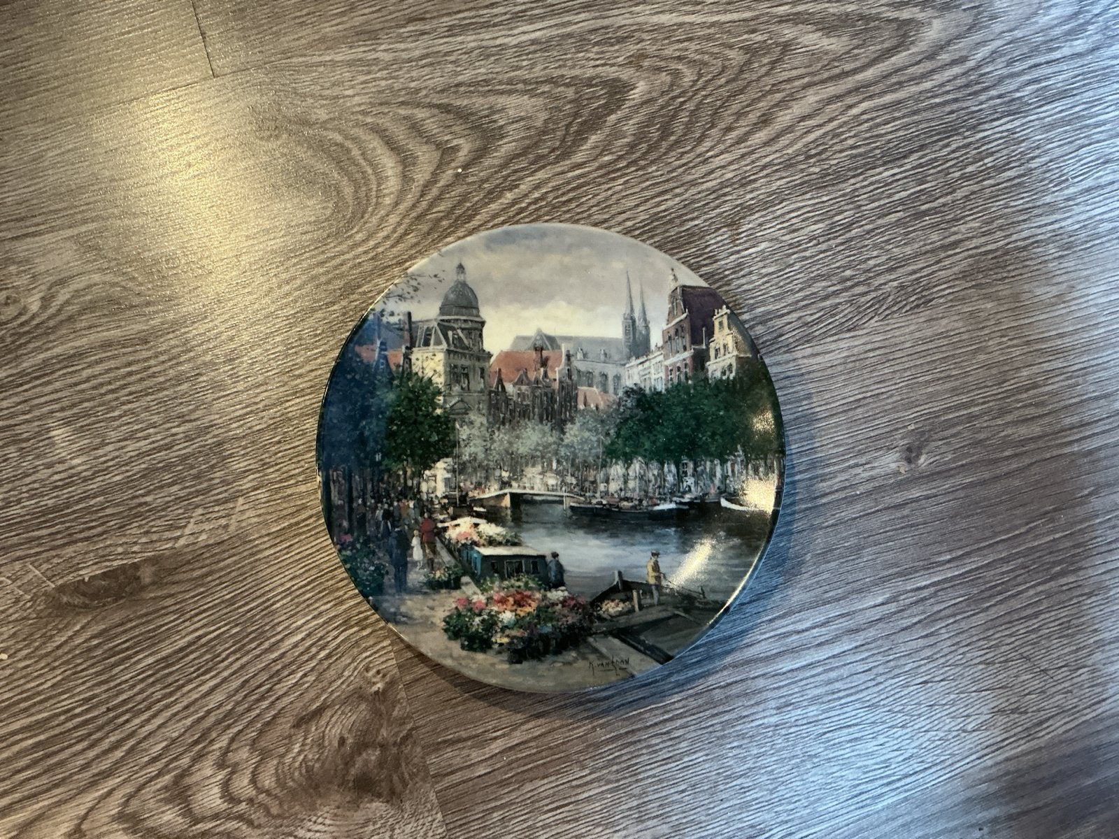 Wandbord "De Amsterdamse Bloemengracht" - Koninklijke Mosa, Verzenden