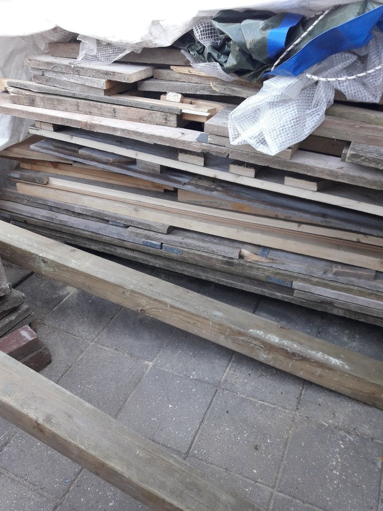 Gratis Hout vandaag ophalen., Doe-het-zelf en Verbouw, Hout en Planken, Ophalen, Gebruikt, 200 tot 250 cm, Plank