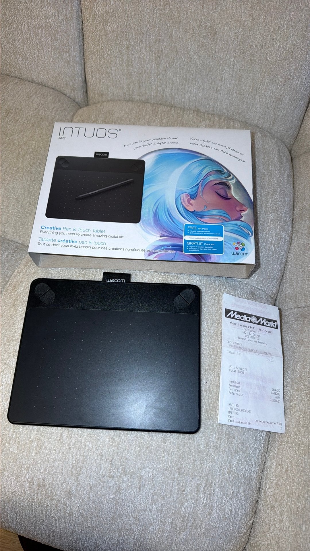Wacon Intuos Small / S tekentablet Pen & Touch tablet, Computers en Software, Ophalen of Verzenden, Zo goed als nieuw, Bedraad