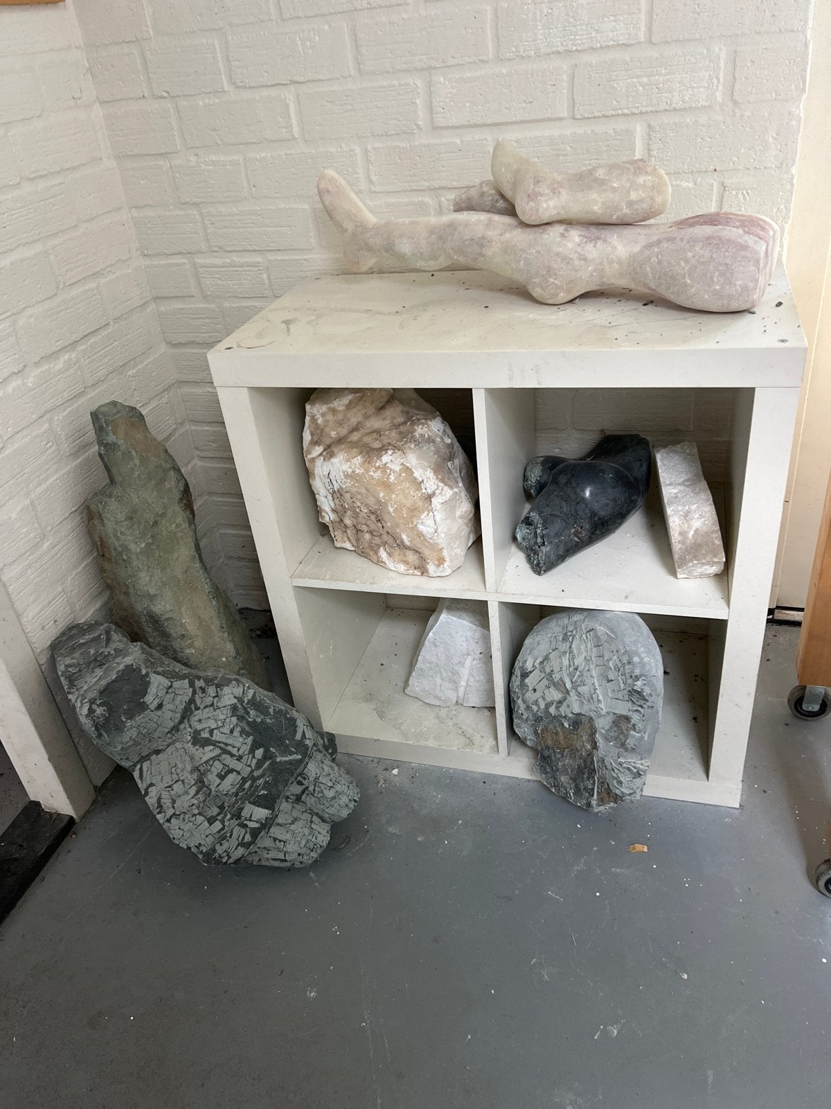 Diverse natuursteen voor beeldhouwen - complete set, Ophalen