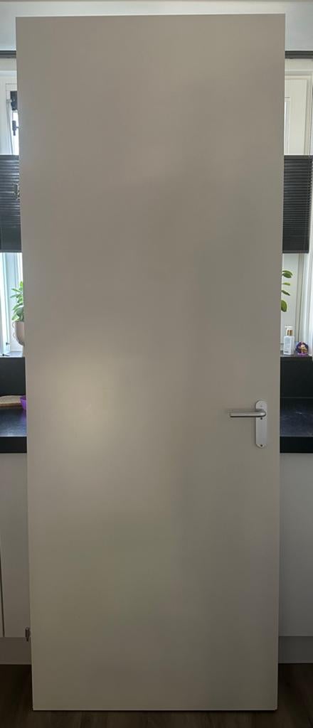 2 Witte binnendeuren met klink - Zo goed als nieuw, Ophalen, 80 tot 100 cm, 215 cm of meer, Binnendeur
