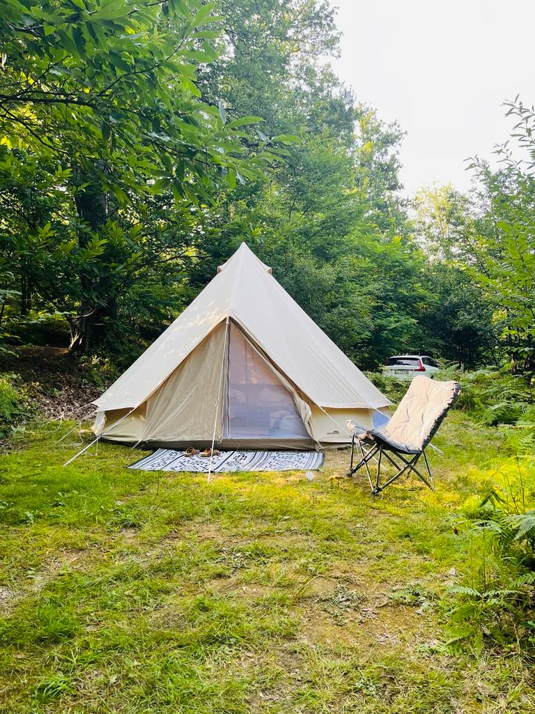 Ruime belltent canvascamp Sibley 450 Ultimate, Ophalen, Zo goed als nieuw, Tot en met 6