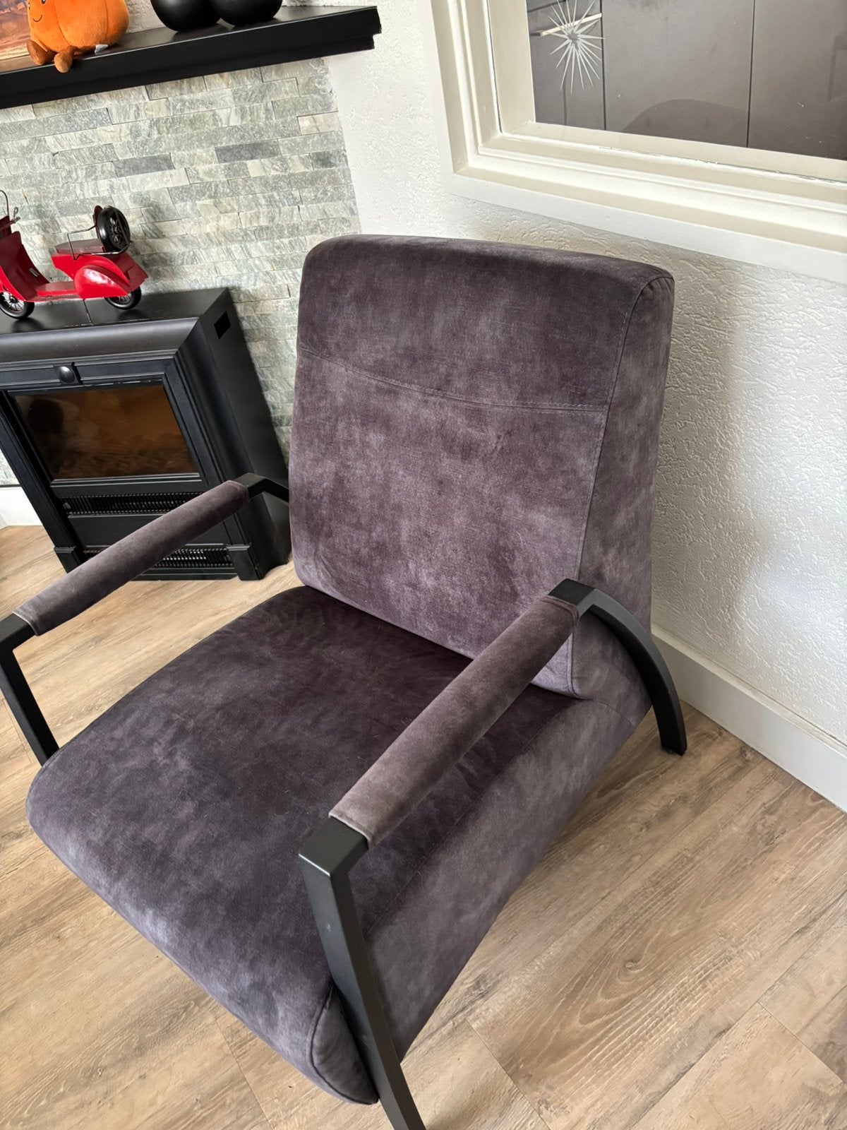 2 antracitiete fauteuils zo goed als nieuw, Huis en Inrichting, Ophalen, Zo goed als nieuw, 75 tot 100 cm, 50 tot 75 cm