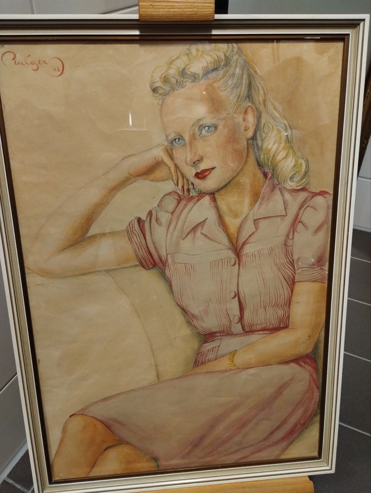Aquarel uit 1943 gesigneerd Rutgers, Ophalen of Verzenden