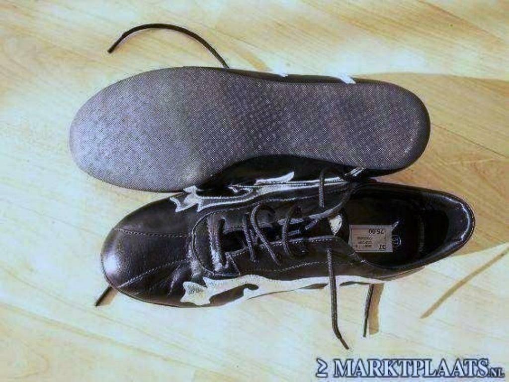 Schoenen Zwart Zilver  maat 37  Zacht leer, Zwart, Nieuw, Ophalen of Verzenden, Sneakers of Gympen