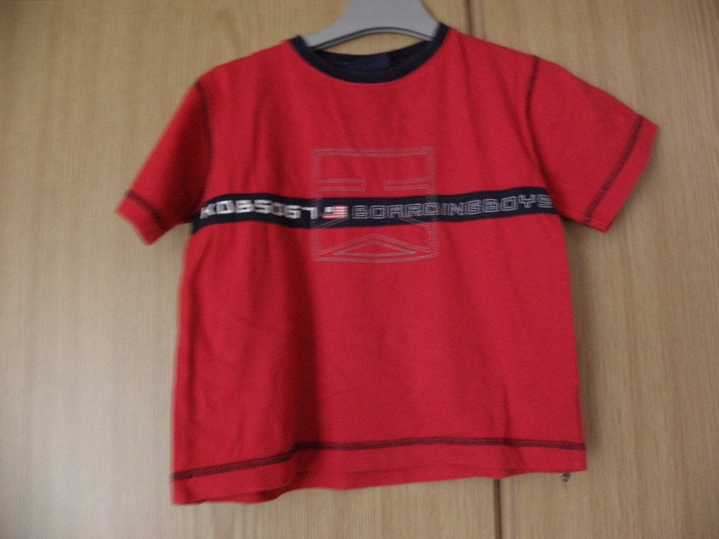 Goedkoop rood blauw katoenen college polo shirt KDBS 98/104, KDBS, Gebruikt, Ophalen of Verzenden, Shirt of Longsleeve