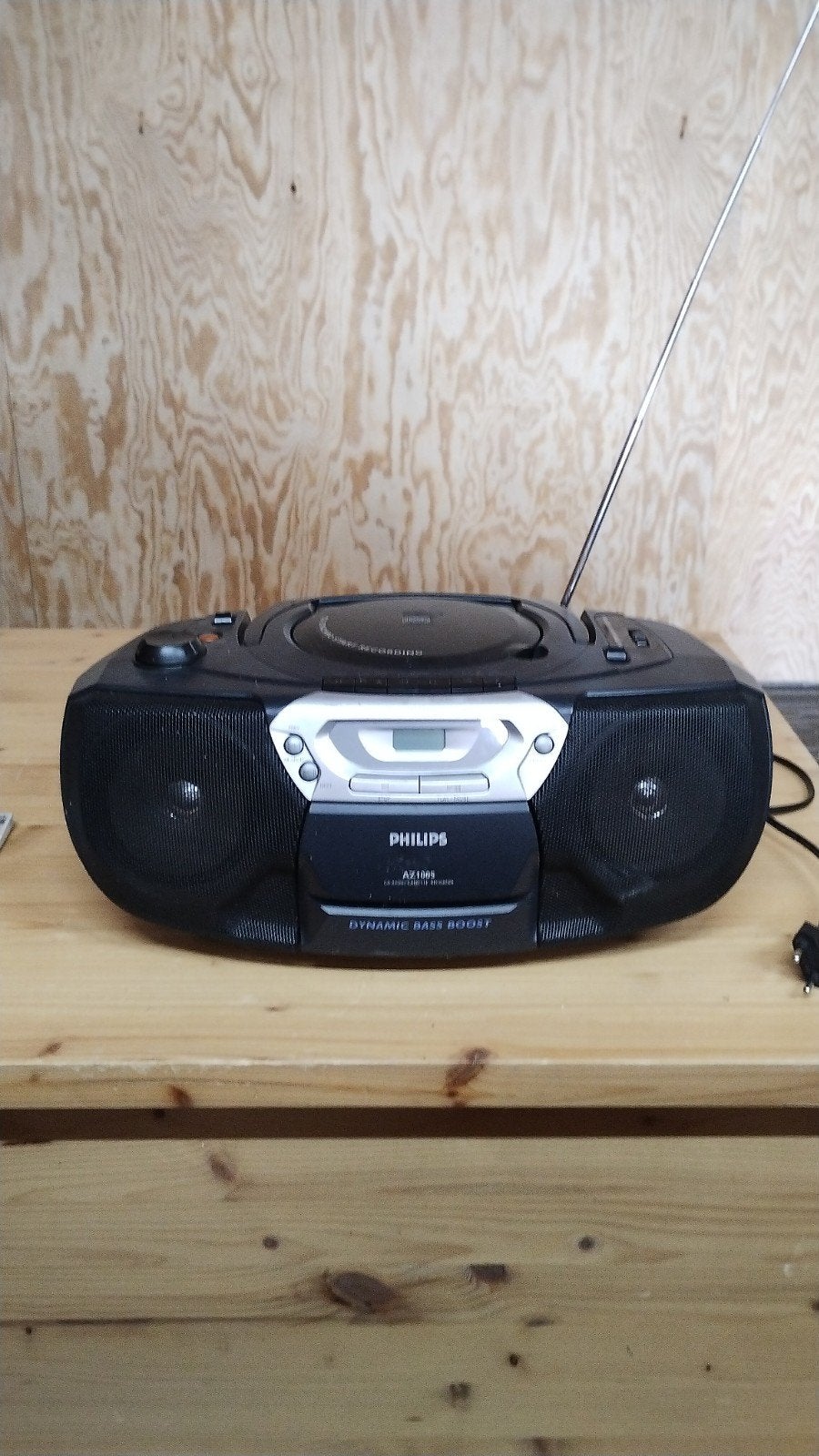 Philips AZ1005 Boombox met CD, Cassette en Radio, Ophalen of Verzenden, Gebruikt, Radio, Met cd-speler