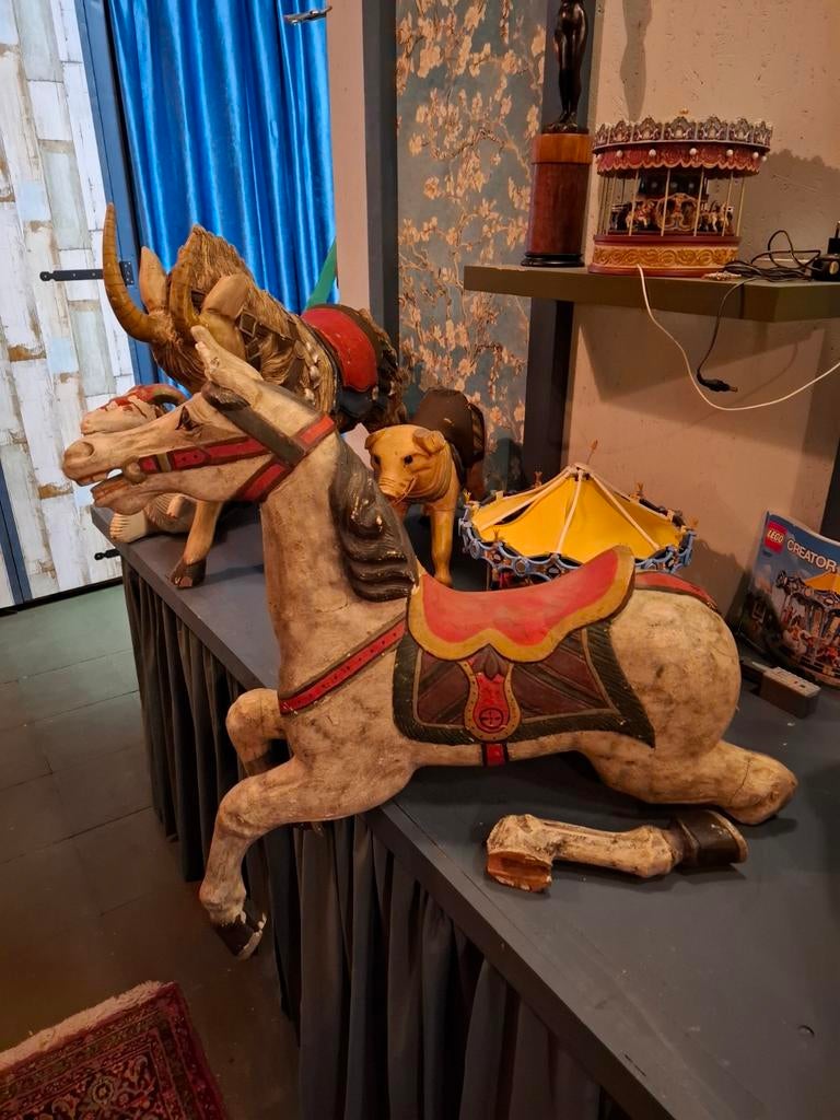 Draaimolen kermis carrouselpaard, Antiek en Kunst, Ophalen of Verzenden