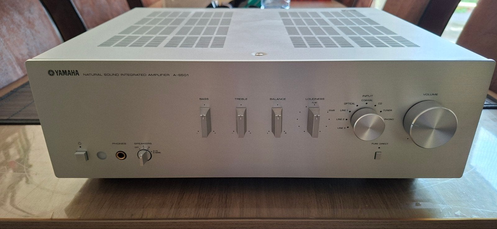 Yamaha A-S501 versterker, Ophalen, Yamaha, Zo goed als nieuw, 60 tot 120 watt