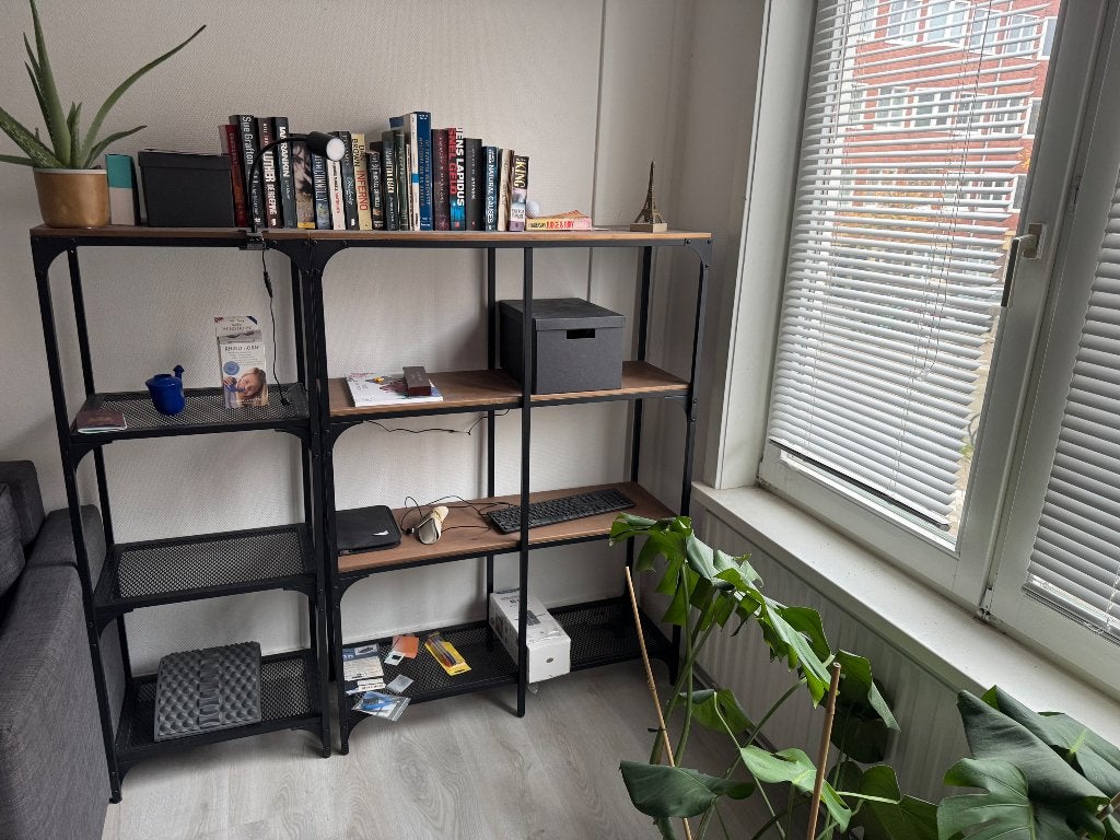 FJÄLLBO Stellingkast, zwart Set van 3 te koop aangeboden, Huis en Inrichting, Ophalen of Verzenden, Zo goed als nieuw