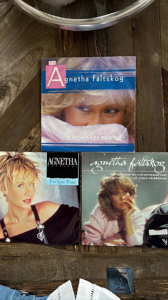 Agnetha Fältskog.  3 mooie singles, Ophalen of Verzenden, Zo goed als nieuw, Pop