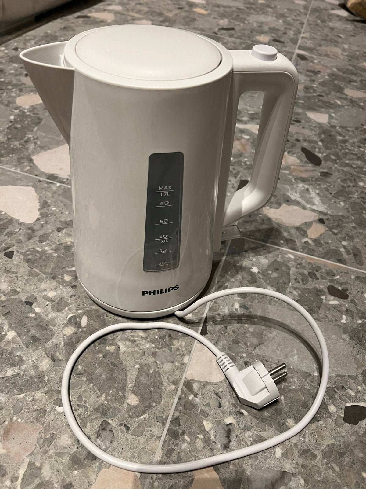 Philips Waterkoker - Wit - 1.7L, 1 tot 2 liter, Ophalen of Verzenden, Gebruikt