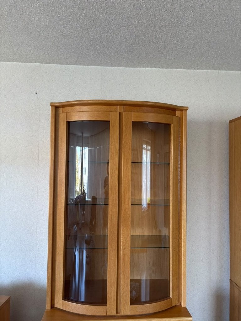 Wandmeubel Vitrinekast, Ophalen, Gebruikt, 100 tot 150 cm, Glas