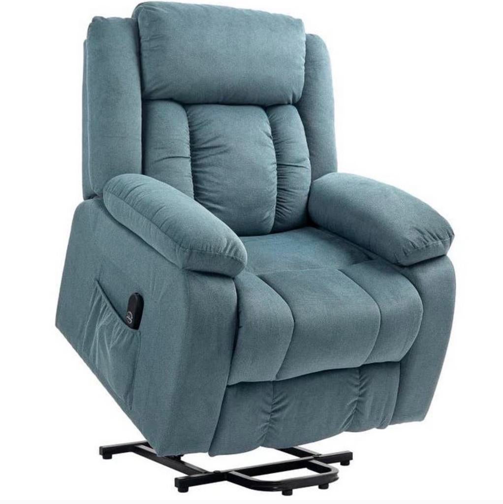 Comfortabele Blauwe Relaxfauteuil met Sta-op functie NIEUW, Ophalen of Verzenden, Nieuw