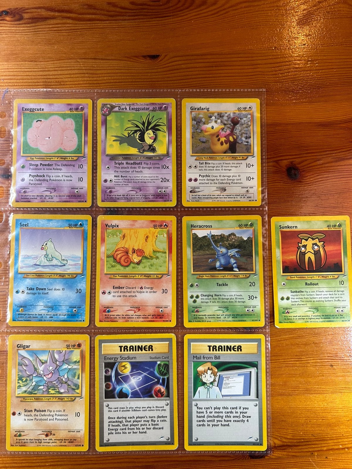 Neo Destiny Pokémon Bundel Dark Exeggutor Heracross, Ophalen of Verzenden, Zo goed als nieuw, Meerdere kaarten