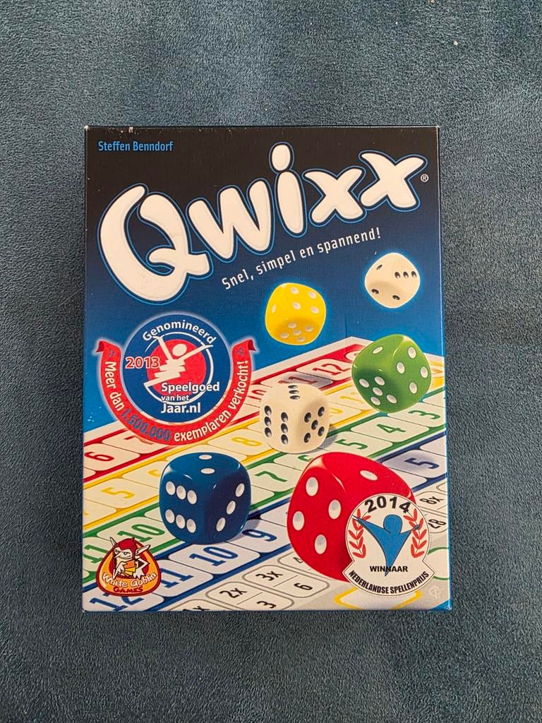 Qwixx dobbelspel - Zo goed als nieuw met speelvellen, Een of twee spelers, Ophalen of Verzenden, Zo goed als nieuw, White Goblin Games