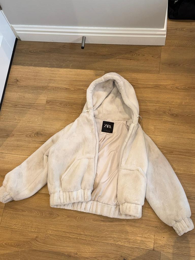 Zara Teddy/Faux Fur Jas Maat S, Ophalen of Verzenden, Nieuw, Maat 36 (S), Wit