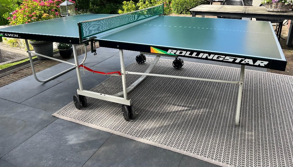 Tafeltennistafel, Sport en Fitness, Tafeltennis, Ophalen, Gebruikt, Tafel Indoor, Verrijdbaar